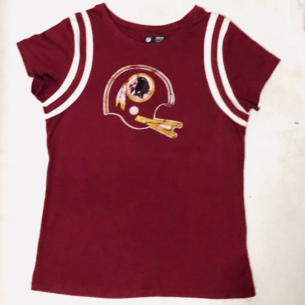 Redskins NFL Team Apparel Maroon Helmet Logo Shirt